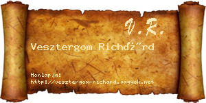 Vesztergom Richárd névjegykártya