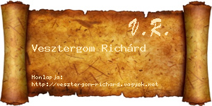 Vesztergom Richárd névjegykártya
